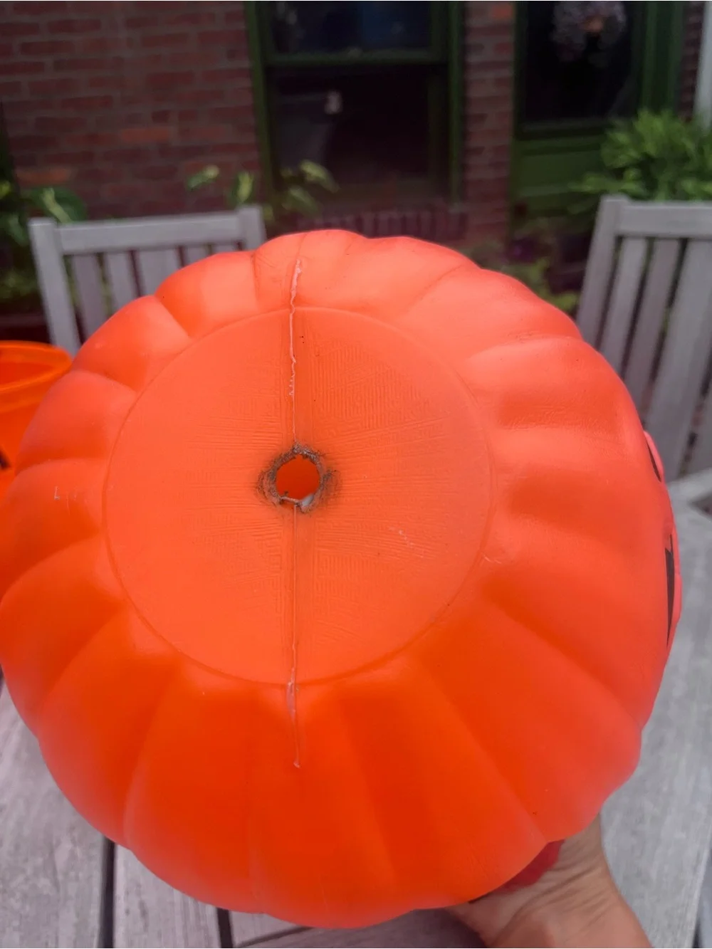 Vintage Large Halloween Jack O Lantern JOL Blow Mold Bucket Unmarked